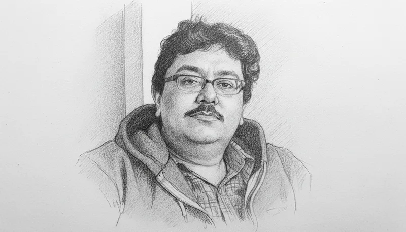 Pencil portrait of Debasish Ghosh